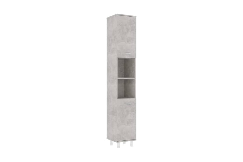 Baderomsskap betonggrå 30x30x179 cm sponplate - Baderom - Baderomsmøbler - Komplette møbelpakker