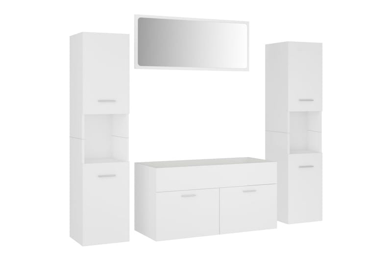 Baderomsmøbelsett hvit sponplate - Baderom - Baderomsmøbler - Komplette møbelpakker