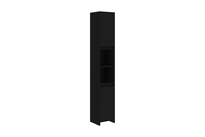 Baderomsskap svart 30x30x183,5 cm sponplate - Svart - Baderom - Baderomsmøbler - Oppbevaring til baderom