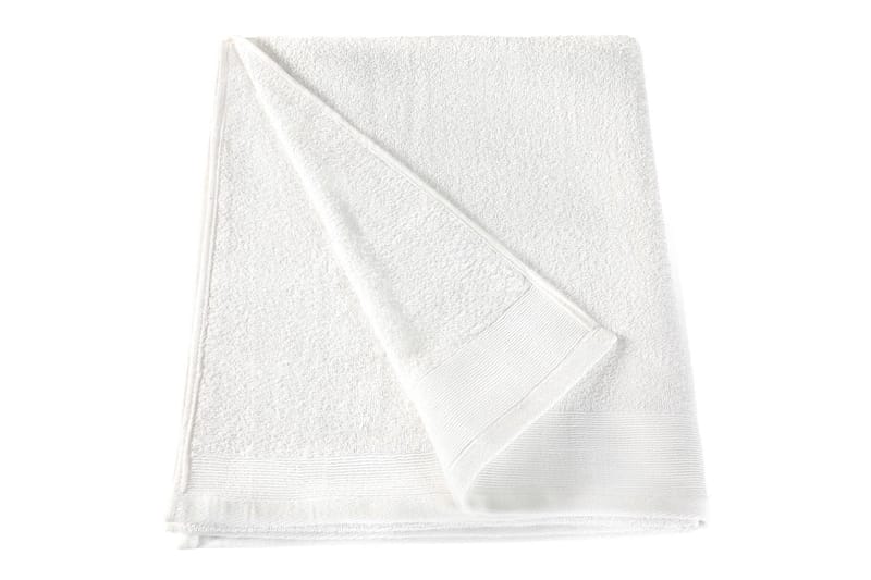 Badehåndklær 10 stk bomull 350 g/m² 100x150 cm hvit - Baderom - Tekstiler baderom - Håndklær og badehåndkle