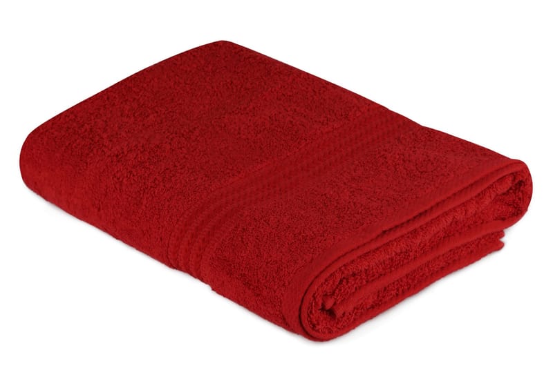 Hobby Badehåndkle 70x140 cm - Rød - Baderom - Tekstiler baderom - Håndklær og badehåndkle
