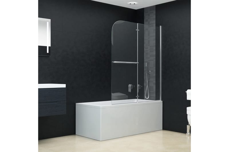 Leddet dusjdør med 2 paneler ESG 120x140 cm - Baderom - Dusjer - Dusjvegger