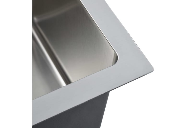 Håndlaget kjøkkenvask med sil rustfritt stål - Silver - Baderom - Servant og håndvask - Enkel vask