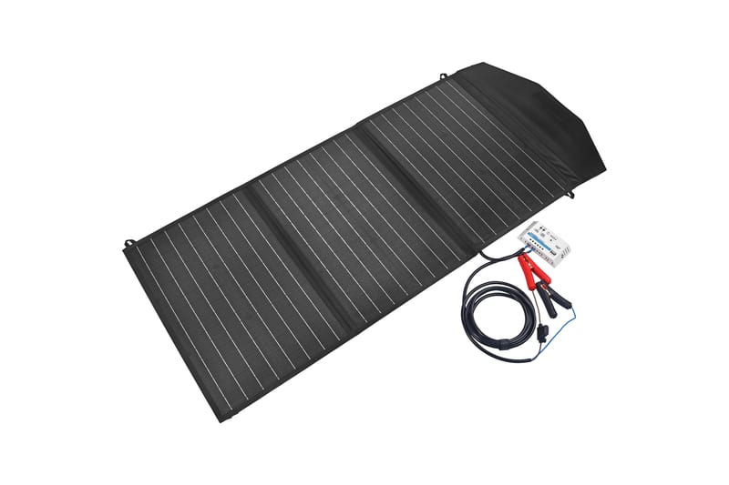 Sammenleggbar Portabel Solcelle 90 w med Veske Svart - Lyfco - Belysning - Elektrisk materiell & energi - Solceller & solenergi - Solcellepaneler