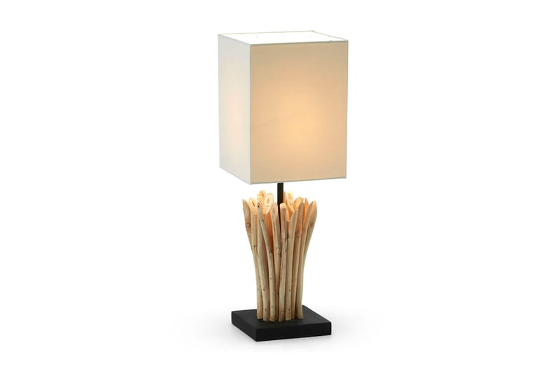 Poob Bordlampe 15/15 cm - Natur/Hvit - Belysning - Innendørsbelysning & Lamper - Bordlampe