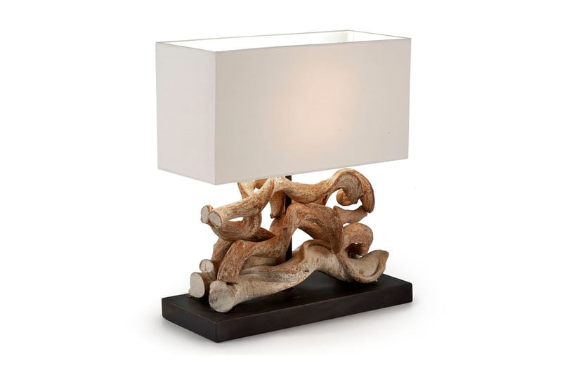 Temoc Bordlampe 40x20 cm - Natur/Hvit - Belysning - Innendørsbelysning & Lamper - Vinduslampe
