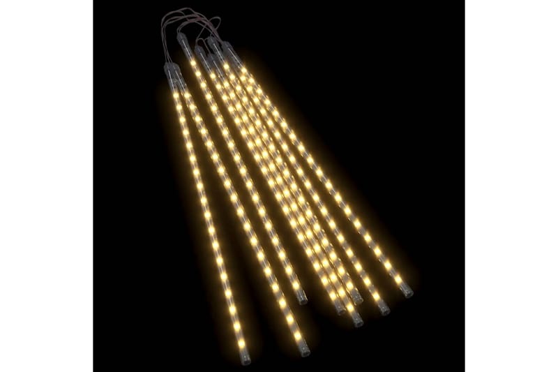 8stk Meteorlys 50 cm varmhvite 288 LED innendørs og utendørs - Hvit - Belysning - Innendørsbelysning & Lamper - Dekorasjonsbelysning