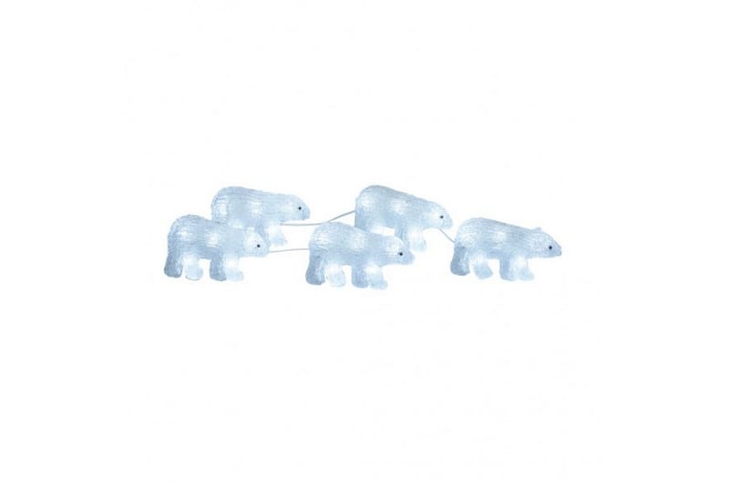 Isbjørner akryl 5 stk LED Transparent - Konstsmide - Belysning - Innendørsbelysning & Lamper - Barnelampe