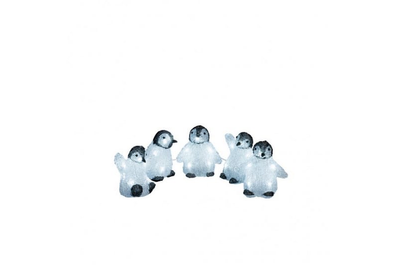 Pingvinbebisar akryl 5 stk LED Svart/Hvit - Konstsmide - Belysning - Innendørsbelysning & Lamper - Dekorasjonsbelysning