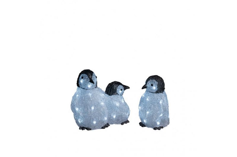 Pingvinfamilj akryl 3st LED Svart/Hvit - Konstsmide - Belysning - Innendørsbelysning & Lamper - Dekorasjonsbelysning