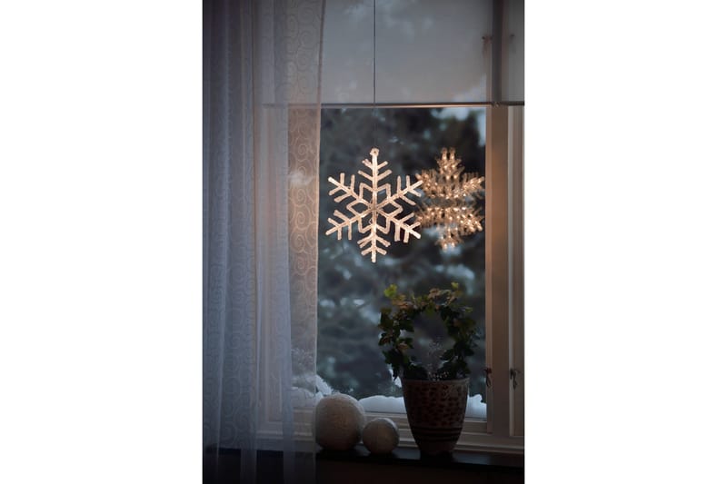 Snøfnugg 30cm hvite LED Transparent - Konstsmide - Belysning - Innendørsbelysning & Lamper - Dekorasjonsbelysning