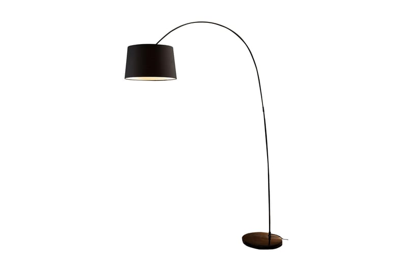 Buelampe 205 cm svart - Svart - Belysning - Innendørsbelysning & Lamper - Gulvlampe