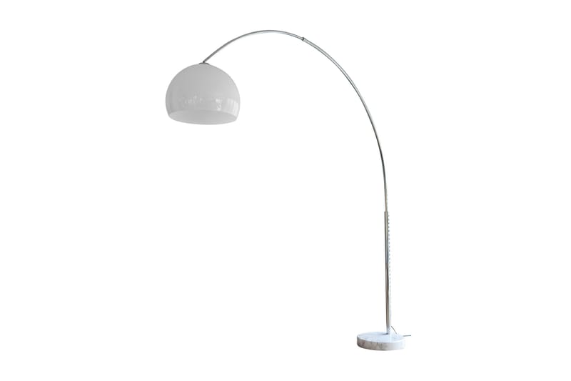 Buelampe 230 cm hvit/plast - Hvit - Belysning - Innendørsbelysning & Lamper - Gulvlampe