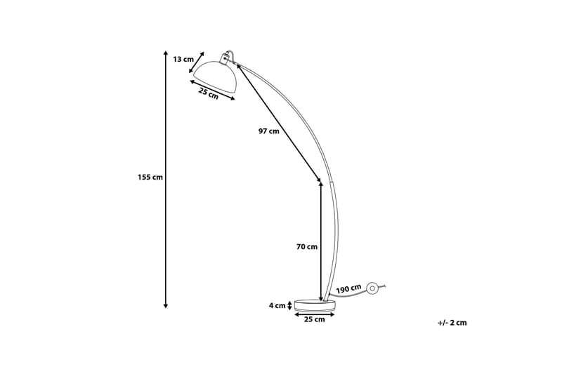 Dintel Gulvlampe 155 cm - Svart - Belysning - Innendørsbelysning & Lamper - Gulvlampe
