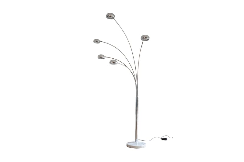 Five Fingers Lampe 205 cm Krom/Metall - Krom - Belysning - Innendørsbelysning & Lamper - Gulvlampe - Femarmet gulvlampe