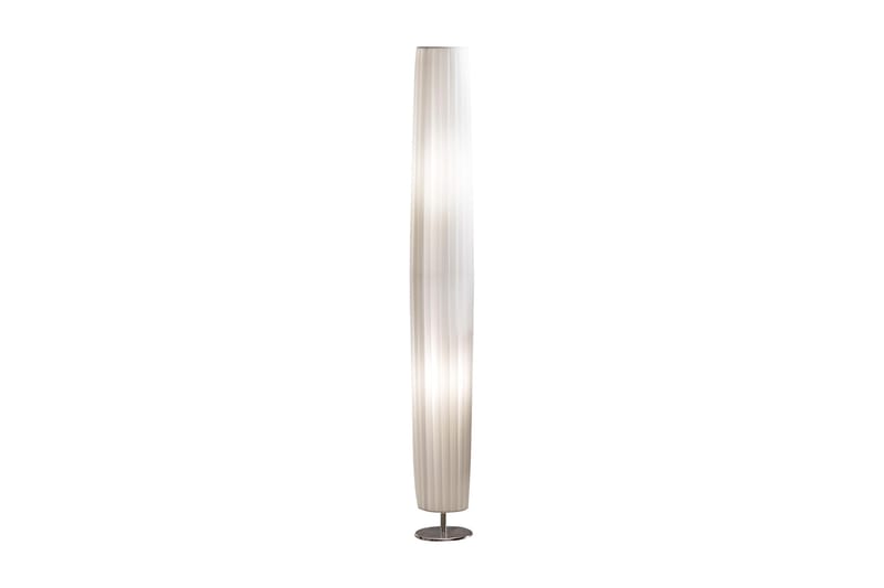 Gulvlampe 120 cm rund hvit/krom/latex - Hvit - Belysning - Innendørsbelysning & Lamper - Gulvlampe