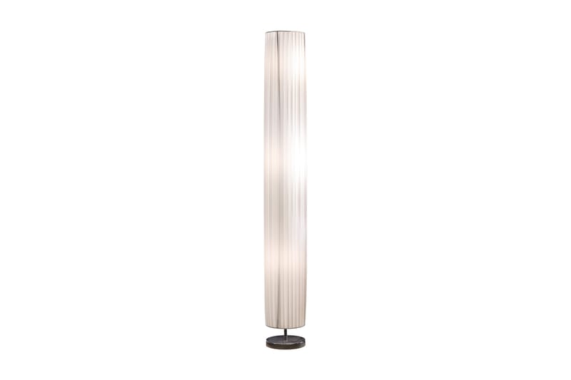 Gulvlampe 160 cm rund hvit/krom/latex - Hvit - Belysning - Innendørsbelysning & Lamper - Gulvlampe