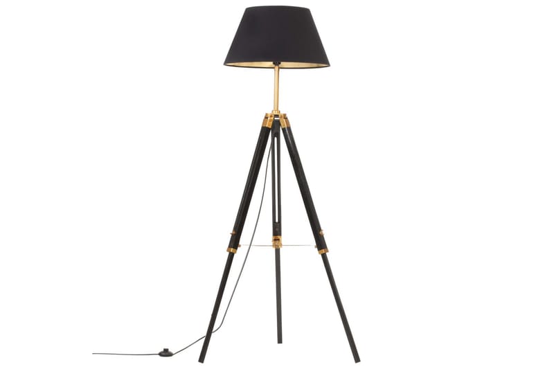 Gulvlampe med stativ svart og gull heltre teak 141 cm - Svart - Møbler - Stoler & lenestoler - Lenestoler