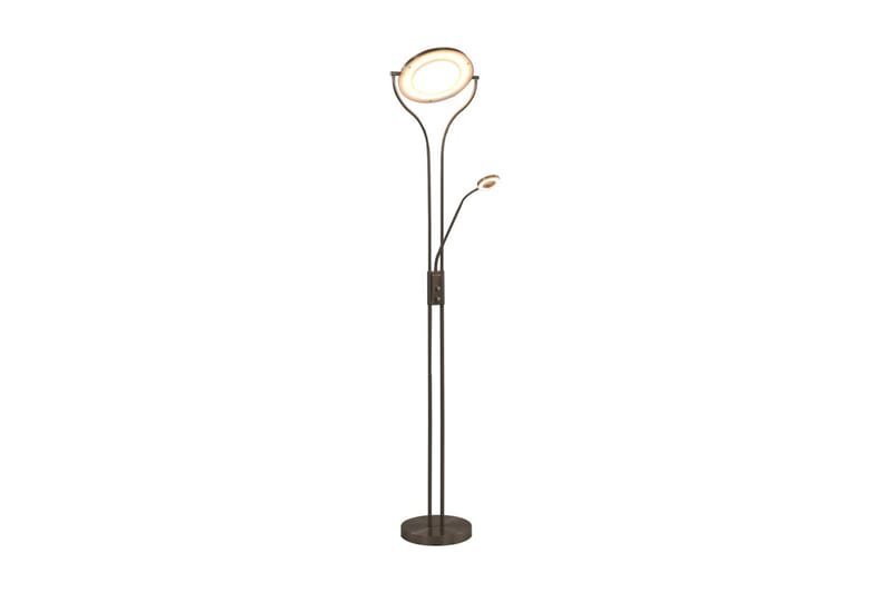 Stående lampe 18 W sølv 180 cm dimbar - Silver - Belysning - Innendørsbelysning & Lamper - Gulvlampe - Uplight gulvlampe