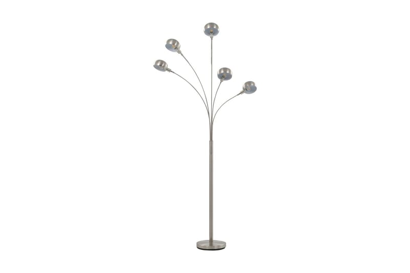 Stående lampe 200 cm 5 x E14 sølv - Silver - Hage - Griller - Grilltilbehør