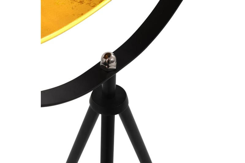 Stående lampe E27 svart og gull 41 cm - Svart - Belysning - Innendørsbelysning & Lamper - Gulvlampe