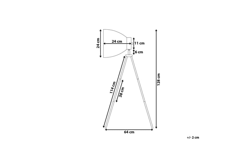 Tamega Gulvlampe 128 cm - Svart - Belysning - Innendørsbelysning & Lamper - Gulvlampe