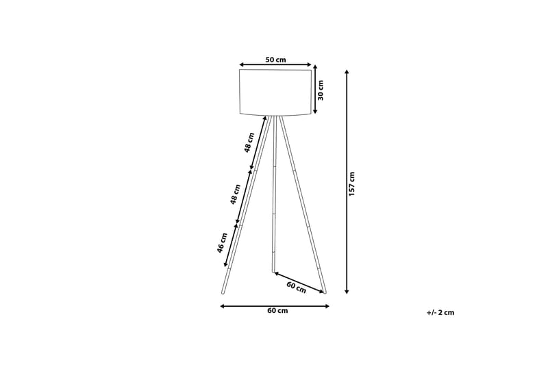 Tobol Gulvlampe 157 cm - Svart - Belysning - Innendørsbelysning & Lamper - Gulvlampe