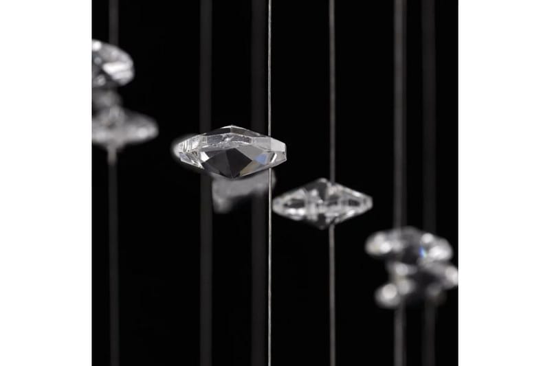 Hvit taklampe med glitrende glasskrystalperler 8 x G9 29 cm - Belysning - Innendørsbelysning & Lamper - Taklampe - Krystallkrone & takkrone