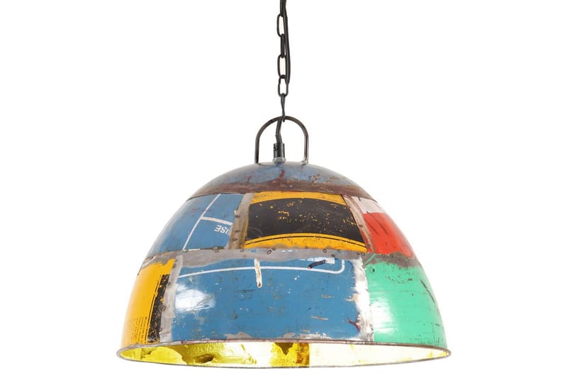 Industriell vintage hengelampe 25W flerfarget rund 41 cm E27 - Flerfarget - Belysning - Innendørsbelysning & Lamper - Vinduslampe