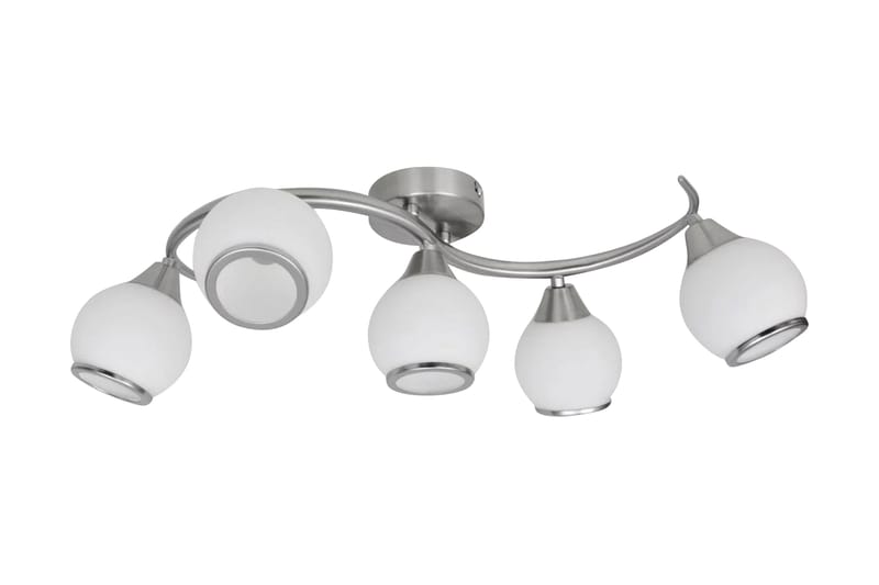 240987 Taklampe med glasskuler på vinkelspor - Hvit - Belysning - Innendørsbelysning & Lamper - Taklampe - Plafondlampe