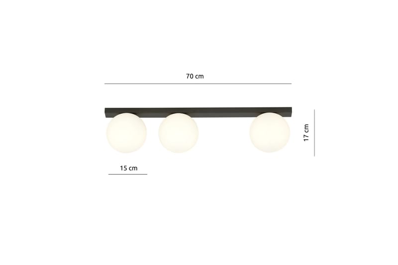 Fit 3 plafond Svart - Scandinavian Choice - Belysning - Innendørsbelysning & Lamper - Taklampe - Plafondlampe