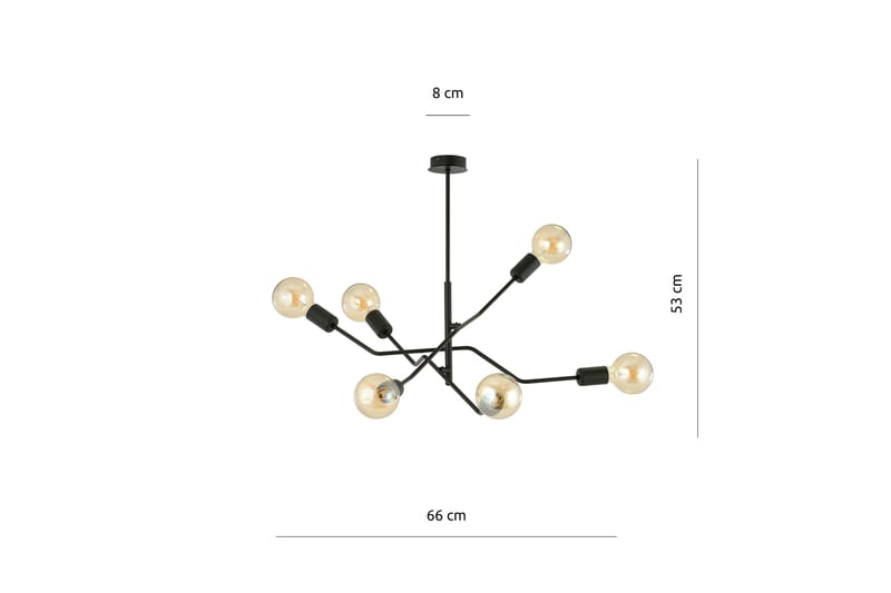 Frix 6 plafond Svart - Scandinavian Choice - Belysning - Innendørsbelysning & Lamper - Taklampe - Plafondlampe