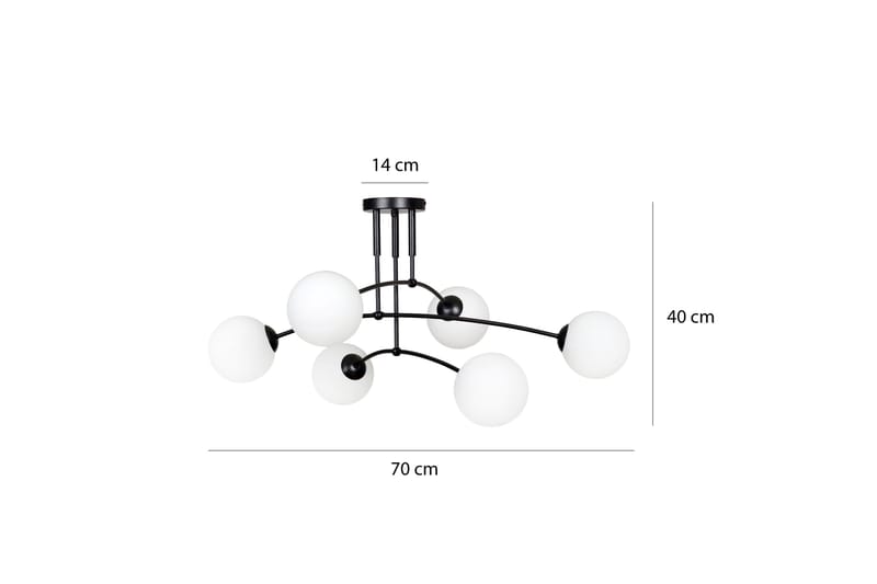 Pregos 6 plafond Svart - Scandinavian Choice - Belysning - Innendørsbelysning & Lamper - Taklampe - Plafondlampe