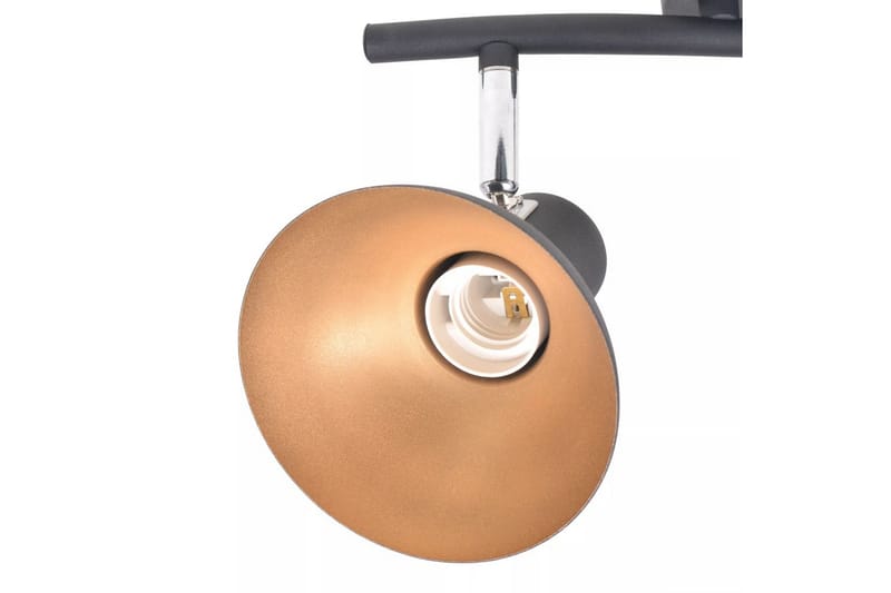 Taklampe for 2 pӕrer E27 svart and gull - Svart/Gull - Belysning - Innendørsbelysning & Lamper - Taklampe - Plafondlampe