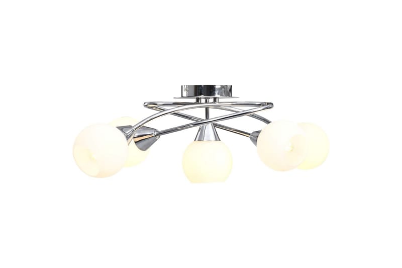 Taklampe keramikkskjermer for 5 E14 lyspærer hvit kule - Belysning - Innendørsbelysning & Lamper - Taklampe - Plafondlampe