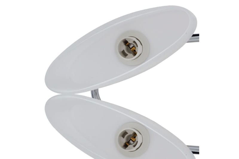 Taklampe med ellipsoide glasskjermer for 6 E14-lyspӕrer - Hvit/Krom - Belysning - Innendørsbelysning & Lamper - Taklampe - Plafondlampe