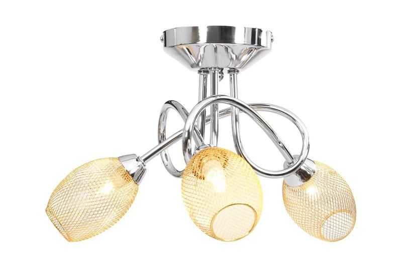 Taklampe med forgylte lampeskjermer for 3 G9-lyspærer - Belysning - Innendørsbelysning & Lamper - Taklampe - Plafondlampe