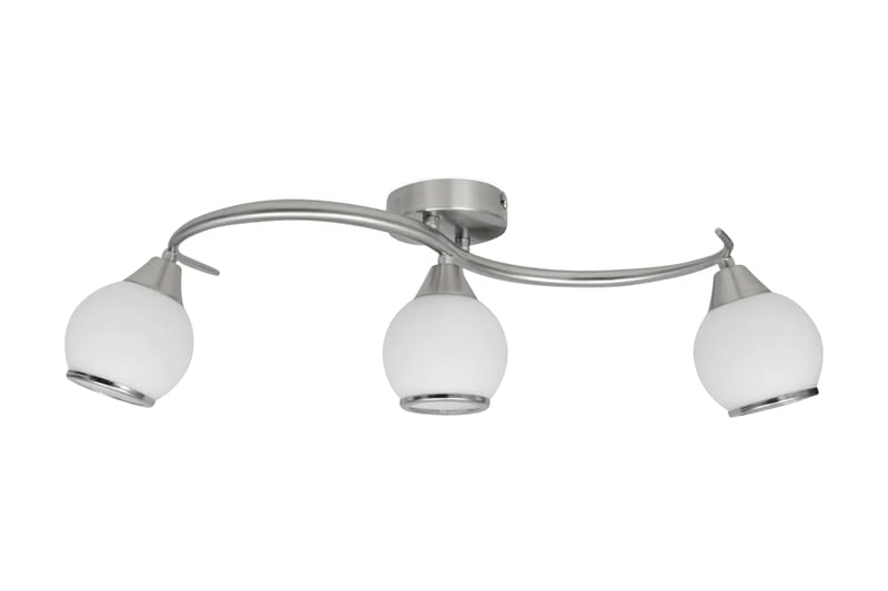 Taklampe med glasskuler på vinkelspor for 3 lys - Hvit - Belysning - Innendørsbelysning & Lamper - Taklampe - Plafondlampe