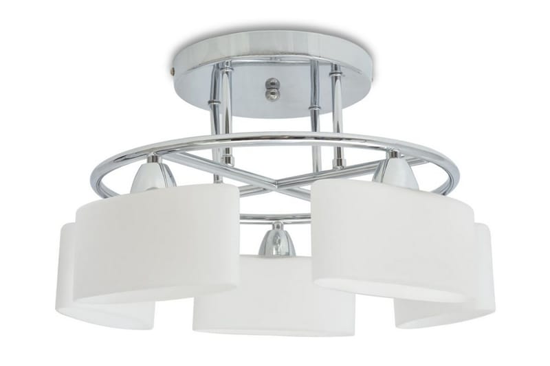 Taklampe m. ellipseformede glasskjermer for 5 E14-pӕrer 200W - Belysning - Innendørsbelysning & Lamper - Plafondlampe