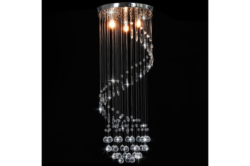 Taklampe med krystallperler sølv spiral G9 - Silver - Belysning - Innendørsbelysning & Lamper - Taklampe