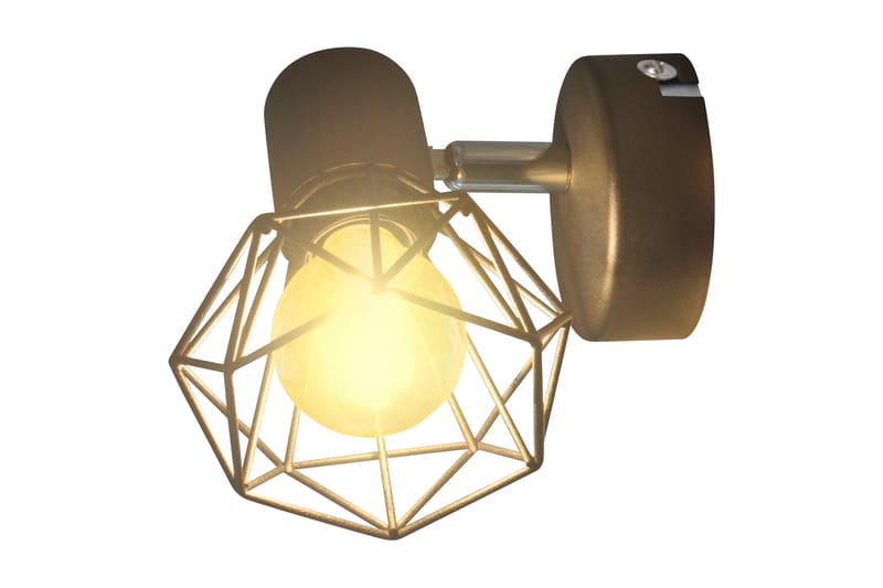 2 Sorte Vegglampetter, trådramme industriell stil 4 LED lys - Svart - Belysning - Lyspærer & lyskilder - Spotlights & downlights - Spotlight skinne