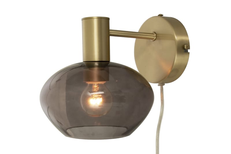 Bell Vegglampe Messing / Smoke farget - Aneta - Belysning - Innendørsbelysning & Lamper - Nattlampe - Nattlampe vegg