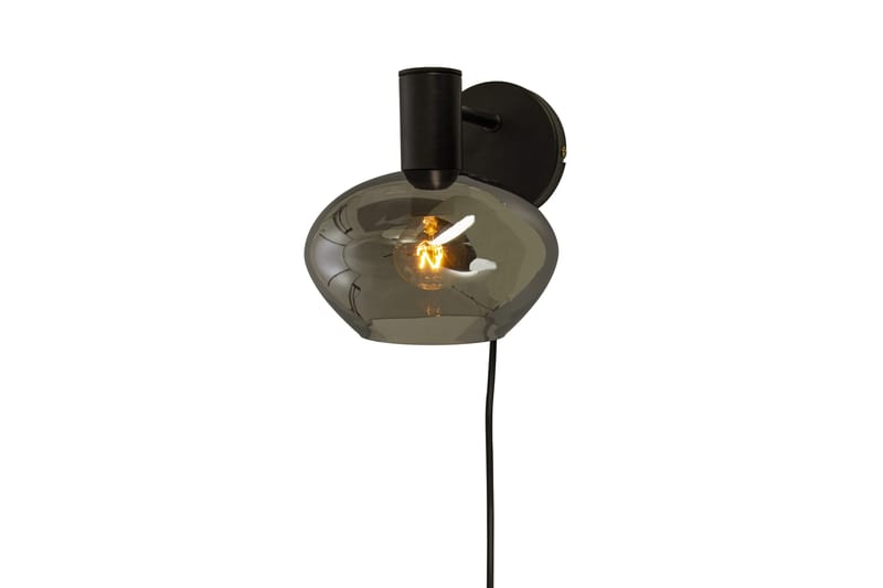 Bell Vegglampe Svart / Smoke grå