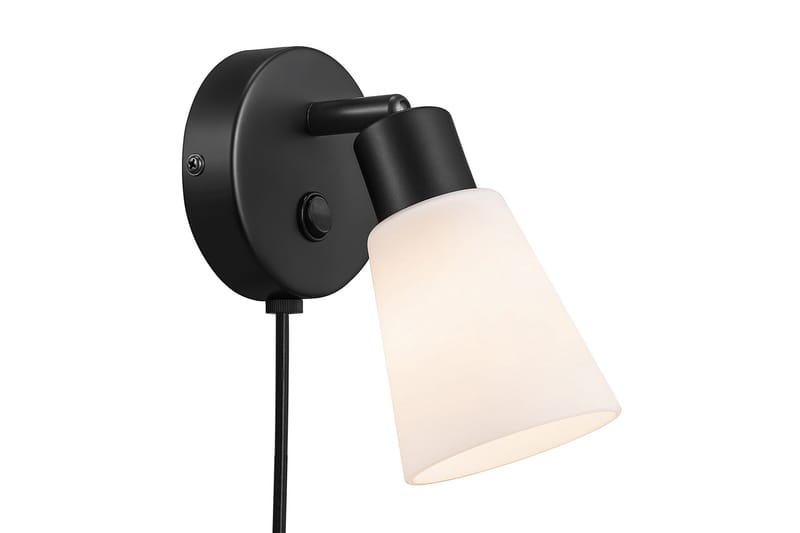 Cole Vegglampe med Arm Svart/Opal - NORDLUX - Belysning - Innendørsbelysning & Lamper - Vegglampe