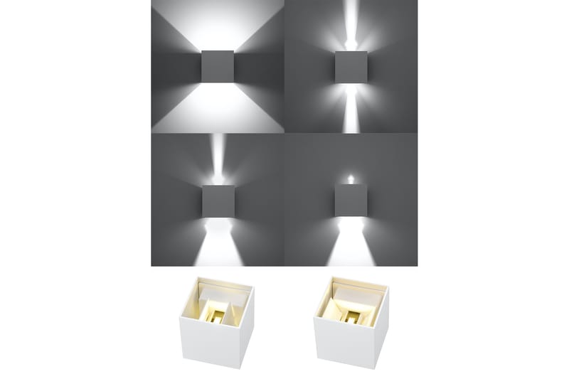 Luca Vegglampe Led Hvit - Sollux Lighting - Belysning - Innendørsbelysning & Lamper - Vegglampe