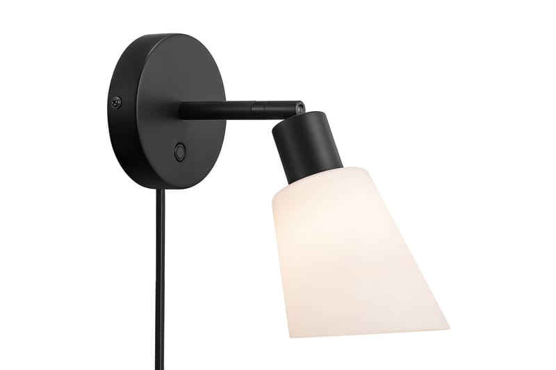 Molli Vegglampe med Arm Svart/Opal - NORDLUX - Belysning - Innendørsbelysning & Lamper - Vegglampe