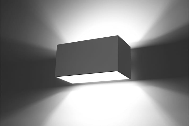 Quad Maxi Vegglampe Grå - Sollux Lighting - Belysning - Innendørsbelysning & Lamper - Vegglampe