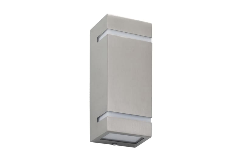 Utendørs vegglamper 2 stk 35 W sølv rektangulӕr - Belysning - Utendørsbelysning - Fasadebelysning