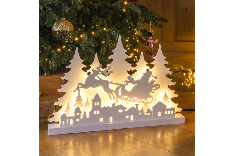 HI LED-tresilhuett med et enkelt reinsdyr - Hvit - Belysning - Julebelysning - Øvrig julebelysning