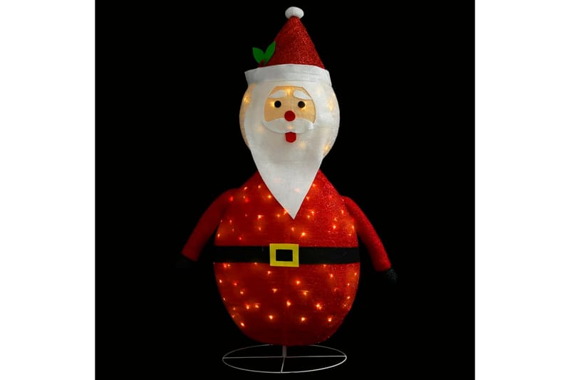 Dekorativ julenissefigur LED luksusstoff 120 cm - Rød - Belysning - Julebelysning - Julelys ute